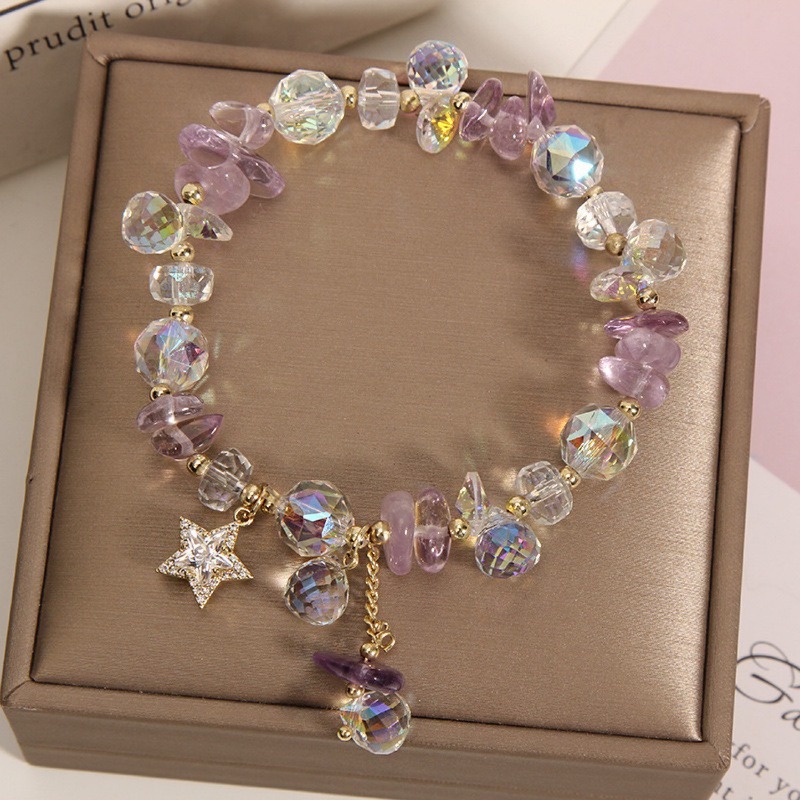 Women Accessories Wholesale China - สร้อยข้อมืออเมทิสต์สีลาเวนเดอร์สุดโรแมนติก แฟชั่นใหม่สุดสร้างสรรค์ สวยงามโดดเด่น ใส่ได้หลากหลายโอกาส เครื่องประดับสำหรับผู้หญิง ของขวัญให้แฟนสาว