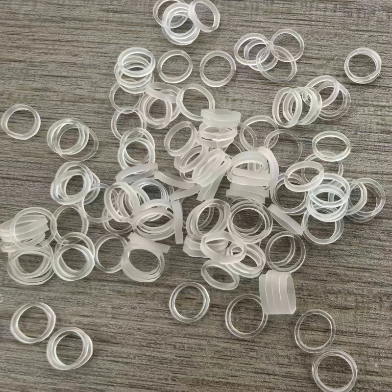 Hair Band Elastic - ยางรัดผมซิลิโคน 500/1500 ชิ้น ยืดหยุ่นสูง ทนทาน สีขาวใส