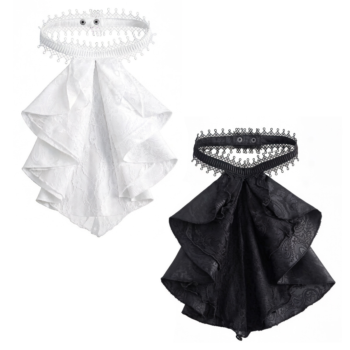 Women'S Victorian Accessories - ปกคอเสื้อวิคตอเรียนสำหรับผู้หญิงและผู้ชาย สไตล์เรอเนซองส์ เอลิซาเบธัน วินเทจ ลูกไม้ระบาย ปกคอปลอมสไตล์สตีมพังค์