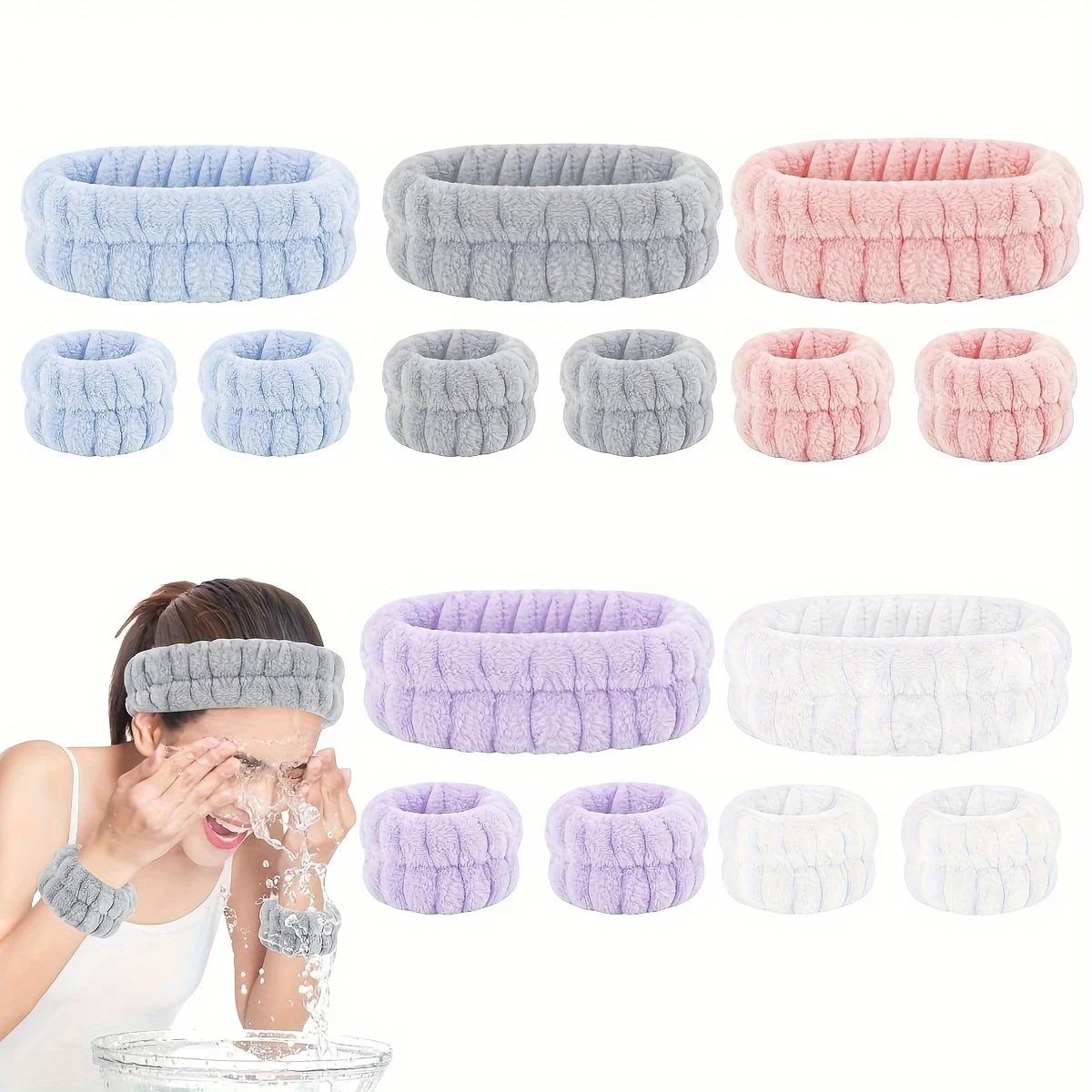 Hair Band Elastic - Coral Velvet Facial ยืดหยุ่นสูงแต่งหน้า Hairband Face