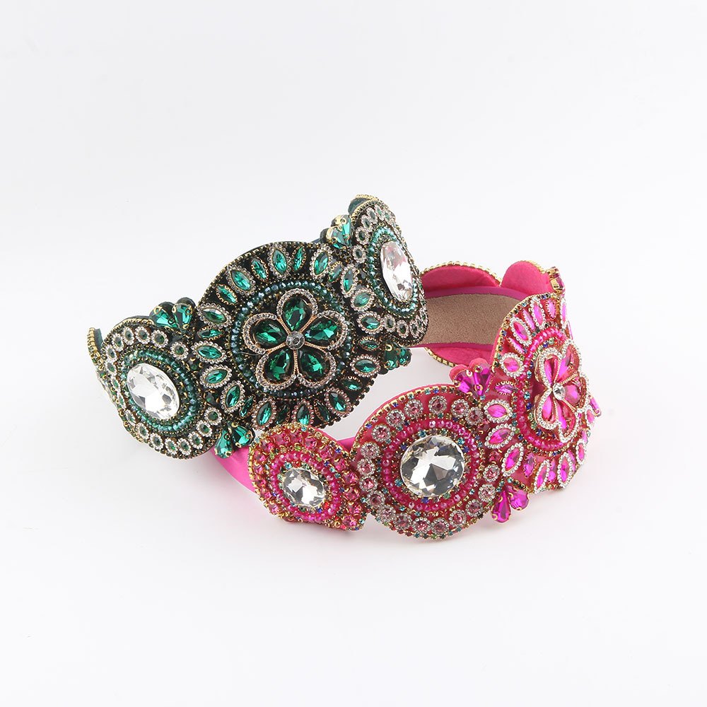 Women Accessories Wholesale China - แฟชั่นใหม่ ที่คาดผมประดับมงกุฎเพชรเทียม ขอบกว้าง ดีไซน์โดดเด่น เครื่องประดับผมสำหรับผู้หญิง ขายส่ง