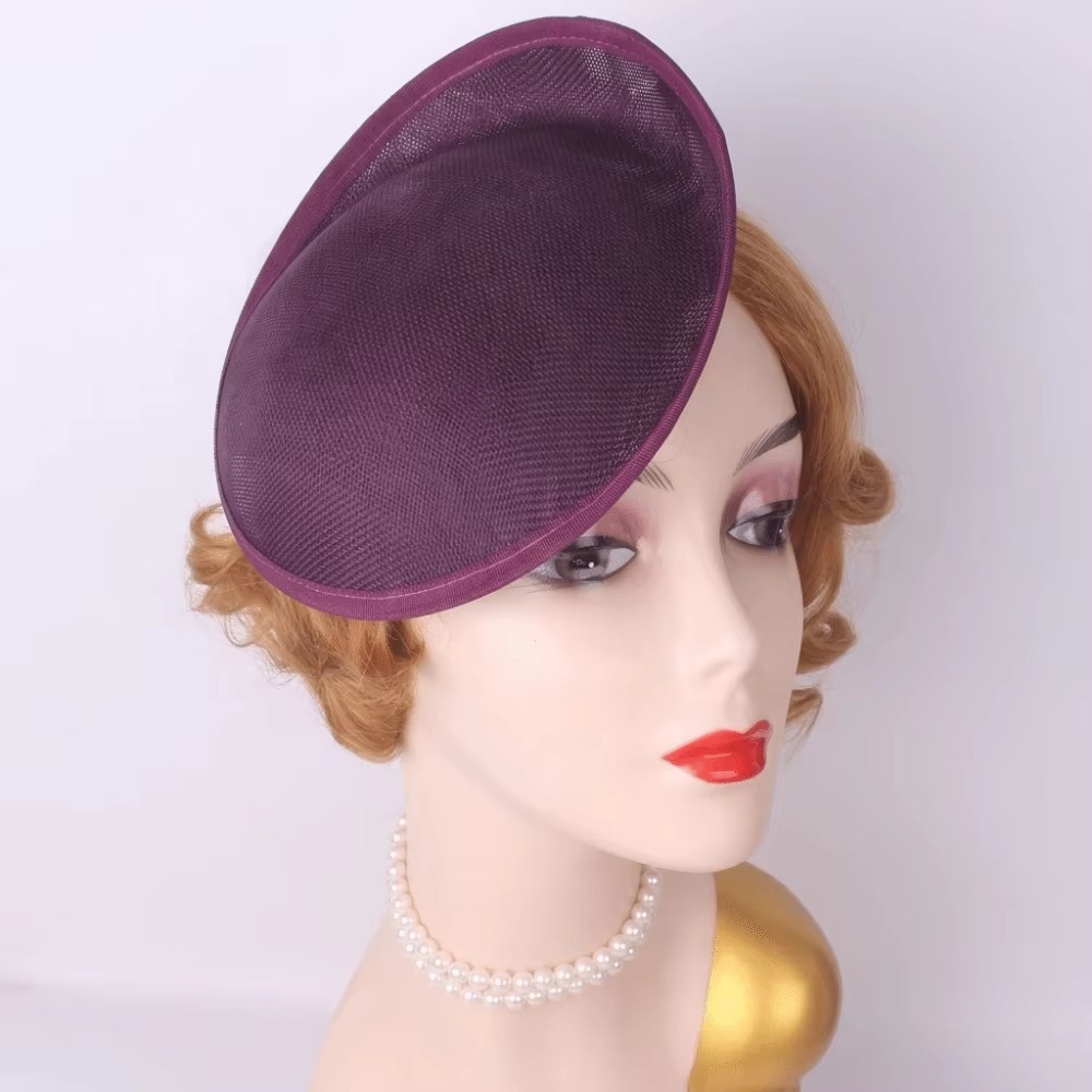 Women'S Accessories In The 1920S - ฐานหมวกฟาสซิเนเตอร์ไหมพรมลินินสีพื้น ปีกกว้าง 20 ซม. หมวกทรงสูงสำหรับงานมาสเคอเรด หมวกทางการ