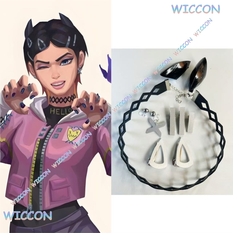 Women Accessories On Sale - Valorant กานพลูคลิปคอต่างหูผีเสื้อคอสเพลย์อุปกรณ์เสริมเกมบทบาท Play Party อะนิเมะตกแต่งผมฮาโลวีน