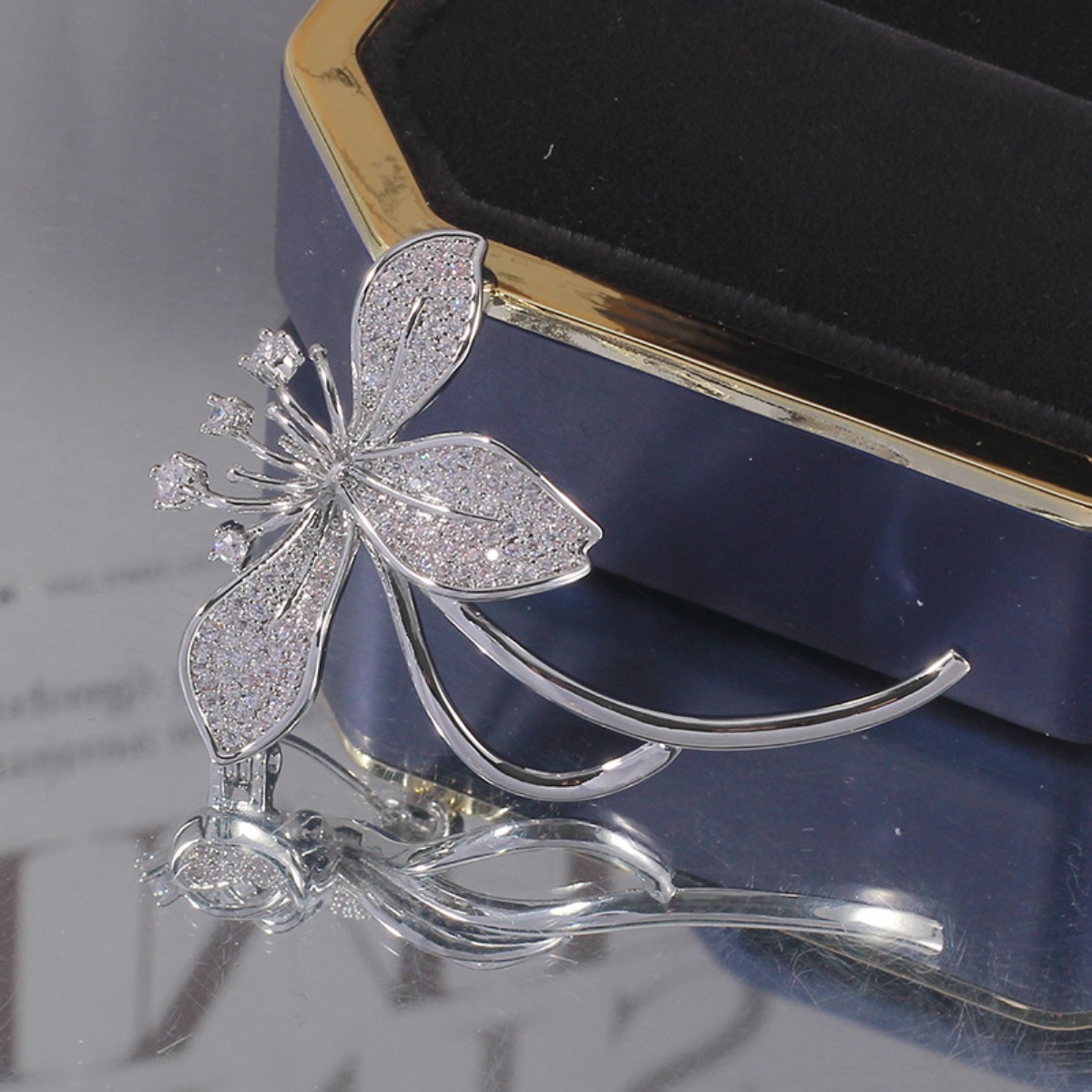 เข็มกลัดเปล่าดีไซน์เรียบง่าย ช - Brooch Pin Gold บทวิจารณ์และราคา