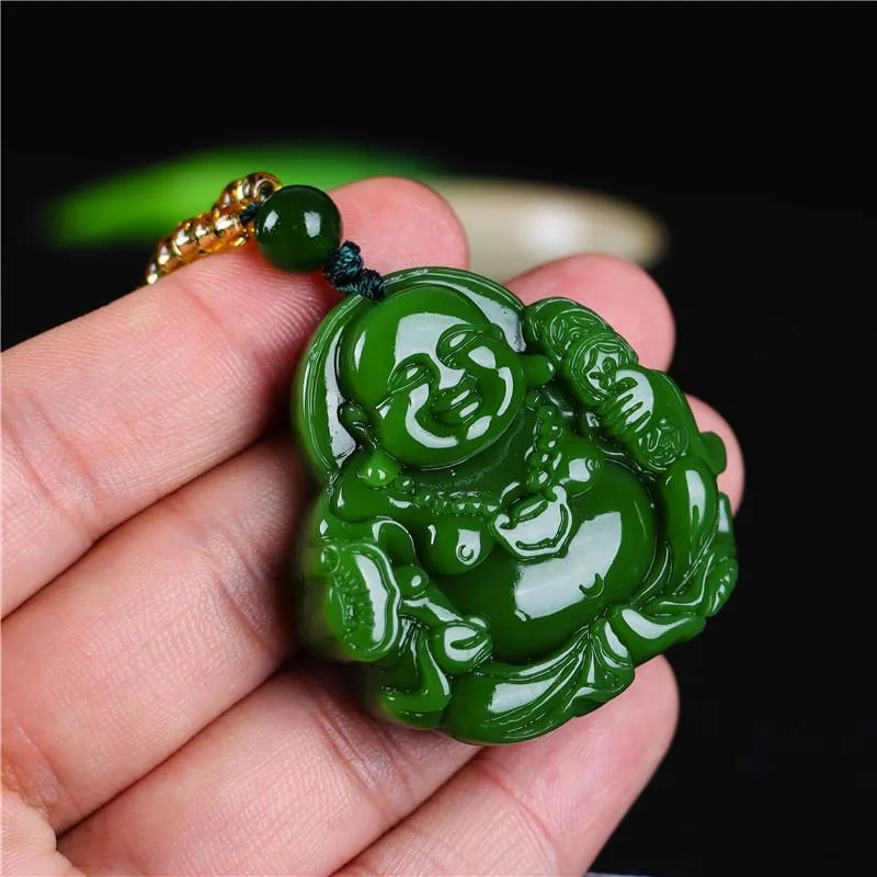 จีนสีเขียวหยกMaitreyaพระพุทธรู - Women Accessories Trending บทวิจารณ์และราคา