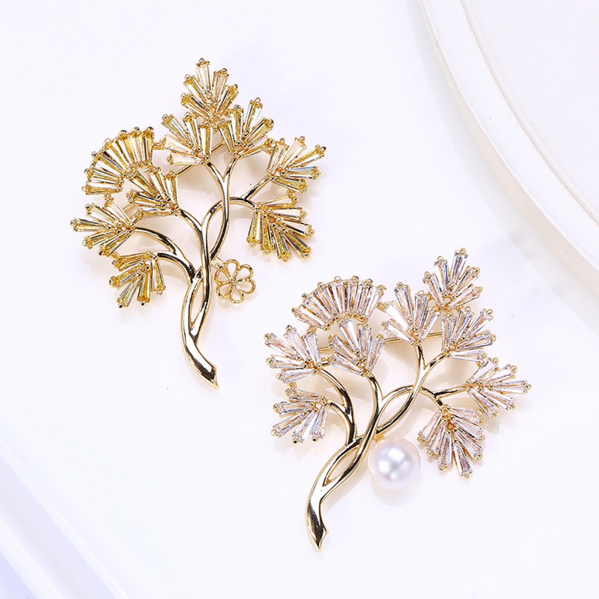 ชุดอุปกรณ์ทำเข็มกลัด DIY ลายต้ - Brooch Pin Gold บทวิจารณ์และราคา