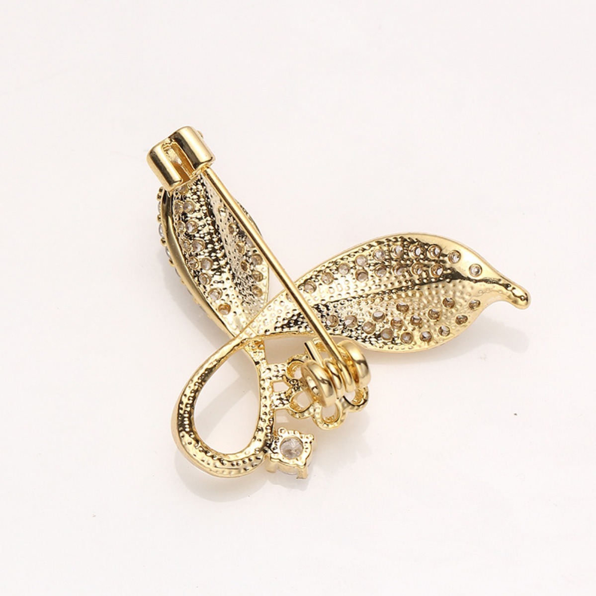 เข็มกลัดลายใบไม้ชุบทองคำแท้ ทำ - Brooch Pin Gold บทวิจารณ์และราคา
