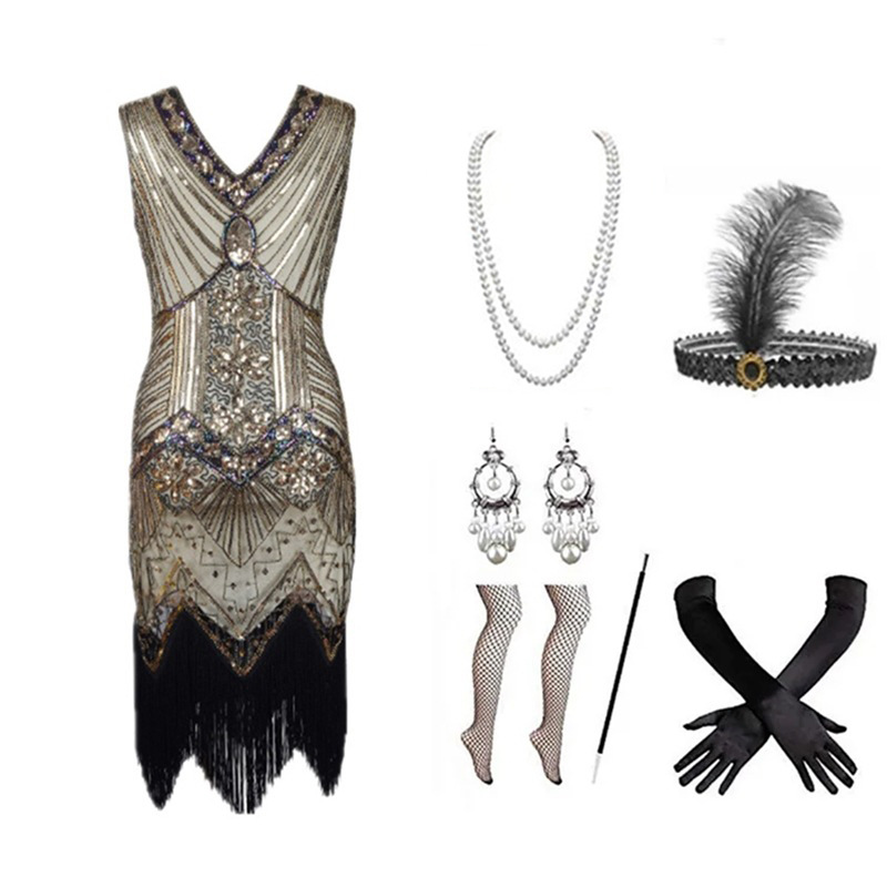 ชุดเดรสแฟลปเปอร์สไตล์ยุค 1920  - Women'S Accessories In The 1920S บทวิจารณ์และราคา