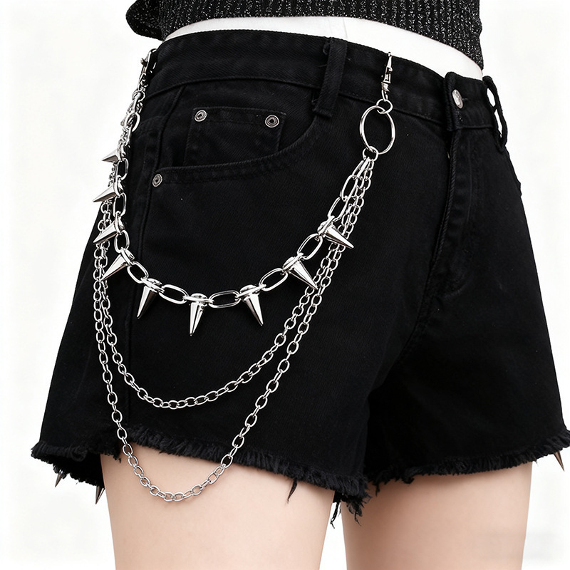 โซ่คาดเอวสไตล์ฮิปฮอป พังก์ร็อก - Women'S Jeans Accessories บทวิจารณ์และราคา