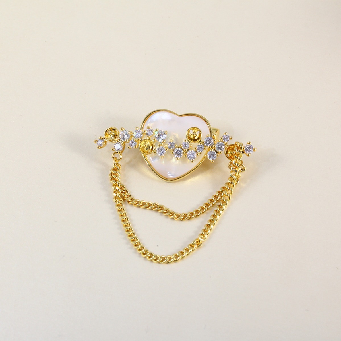 ชุดประกอบเข็มกลัดรูปหัวใจประดั - Brooch Pin Gold บทวิจารณ์และราคา