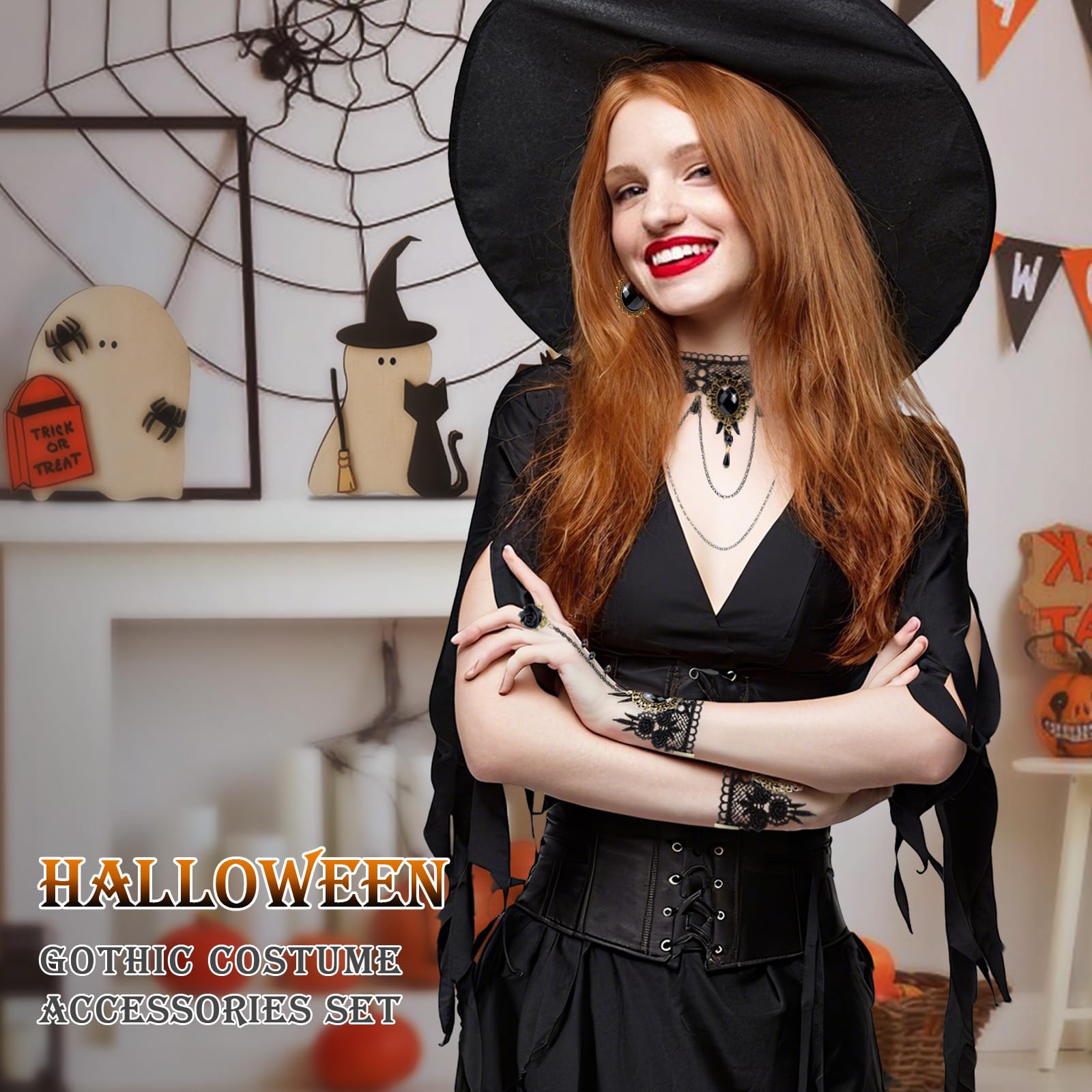 ชุดเครื่องประดับสไตล์โกธิคแวมไ - Women'S Victorian Accessories บทวิจารณ์และราคา