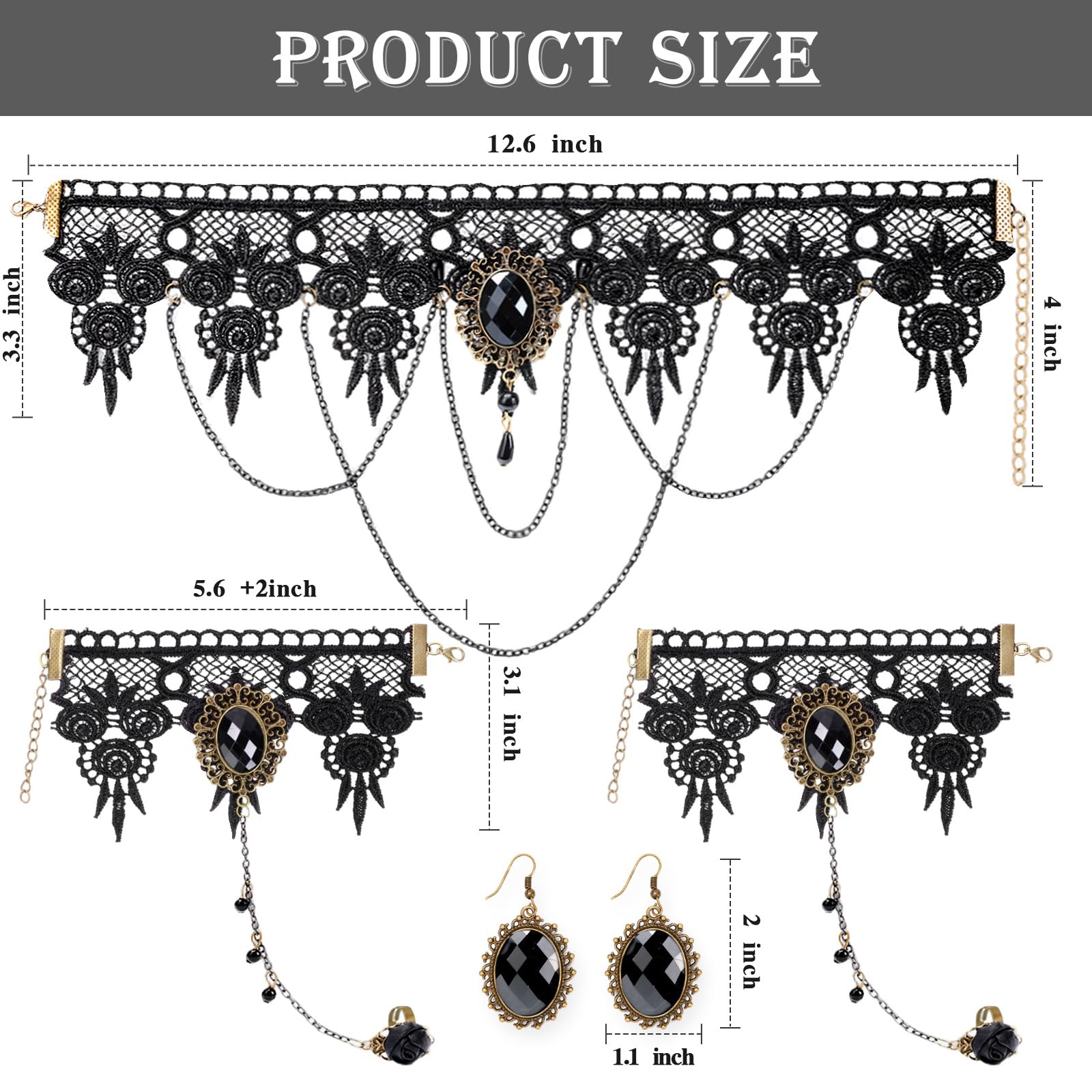 ชุดเครื่องประดับสไตล์โกธิคแวมไ - Women'S Victorian Accessories บทวิจารณ์และราคา