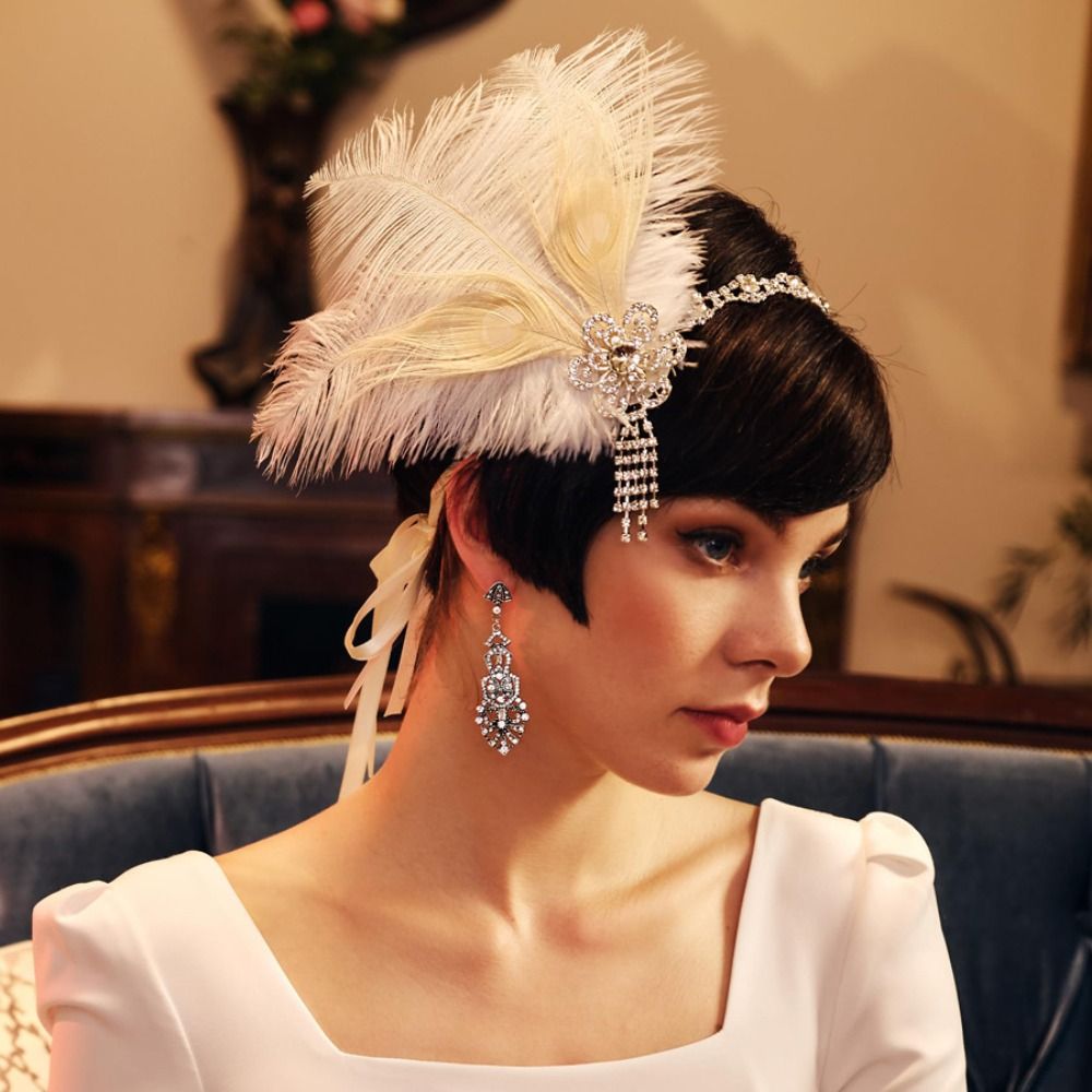ที่คาดผมขนนกสไตล์วินเทจประดับเ - Women Accessories Online บทวิจารณ์และราคา