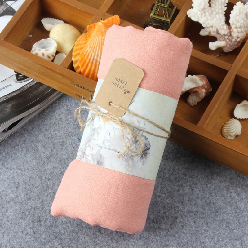 ผ้าพันคอผ้าลินินผสมฝ้ายสีพื้นเ - Women Accessories Wholesale China บทวิจารณ์และราคา