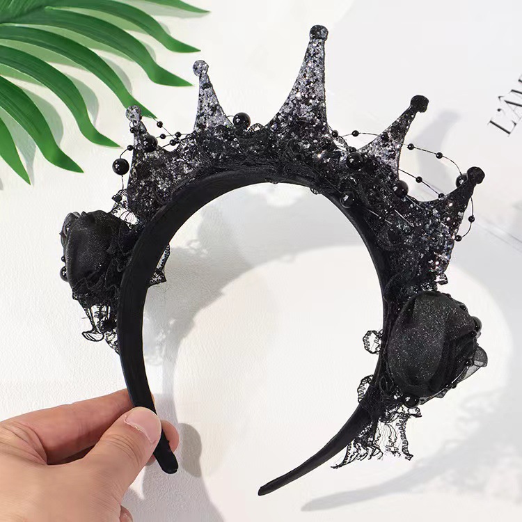 มงกุฎดอกกุหลาบสีดำสไตล์โกธิค ป - Women'S Victorian Accessories บทวิจารณ์และราคา