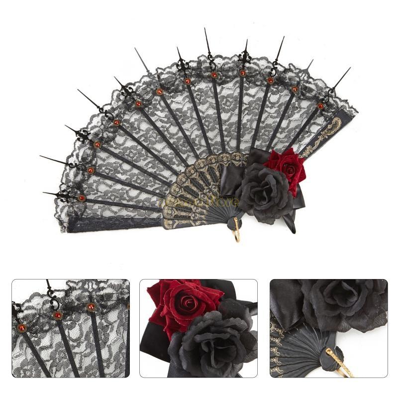 31BF Fan Gothic Victorian Wome - Women'S Victorian Accessories บทวิจารณ์และราคา