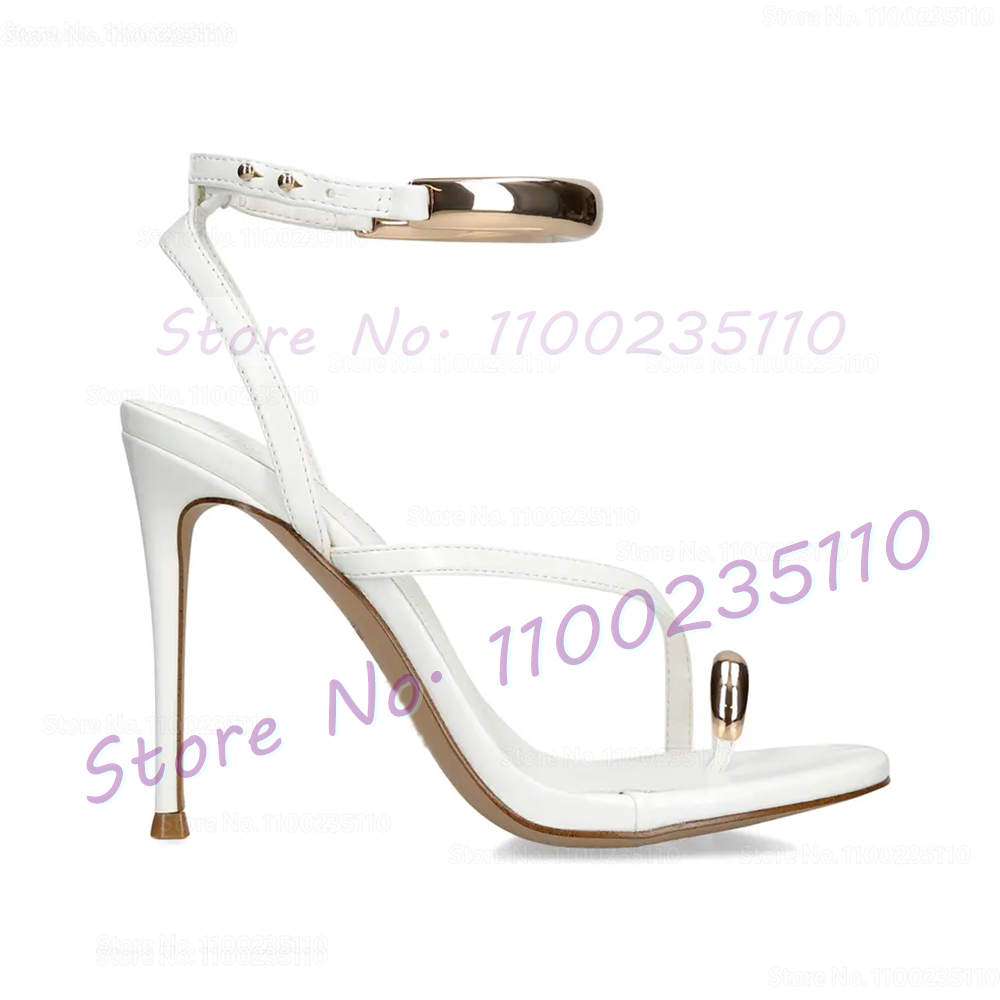 รองเท้าส้นเข็มประดับวงแหวนโลหะ - Women Accessories Trending บทวิจารณ์และราคา