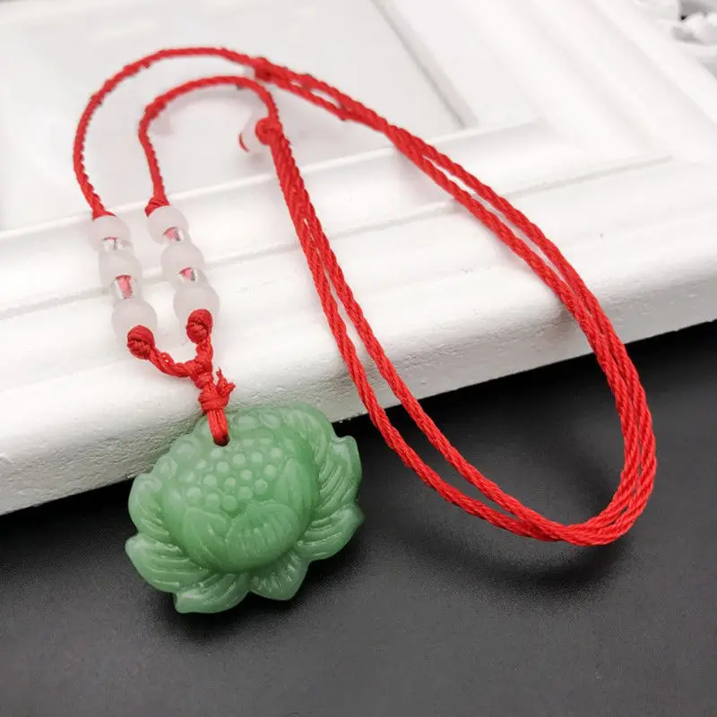 สร้อยคอจี้ลูกปัดหยกเขียวธรรมชา - Women Accessories Trending บทวิจารณ์และราคา