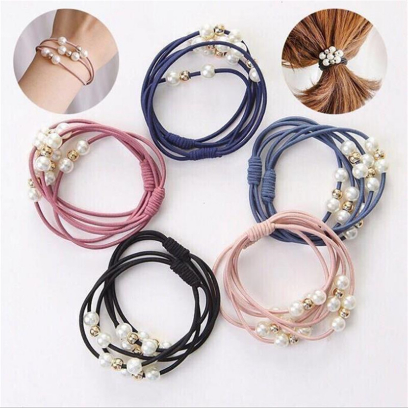 10Pcs โบว์ไข่มุกผมวงยืดหยุ่นสำ - Women Accessories Wholesale China บทวิจารณ์และราคา