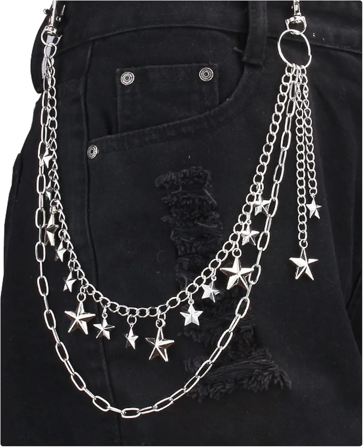 โซ่คาดเอวสไตล์พังก์ แฟชั่นโลหะ - Women'S Jeans Accessories บทวิจารณ์และราคา