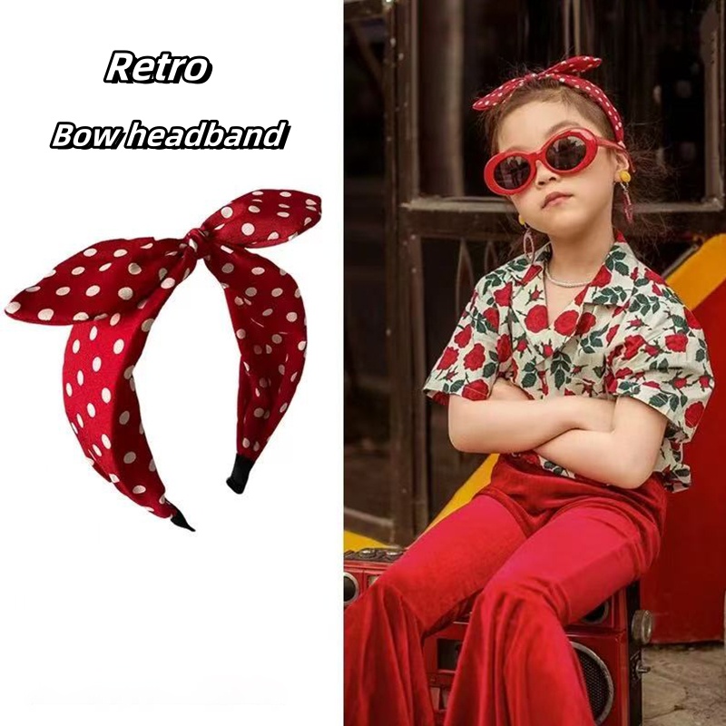 ที่คาดผมเด็กสีพื้นลายจุด โบว์ส - Women Accessories Online บทวิจารณ์และราคา
