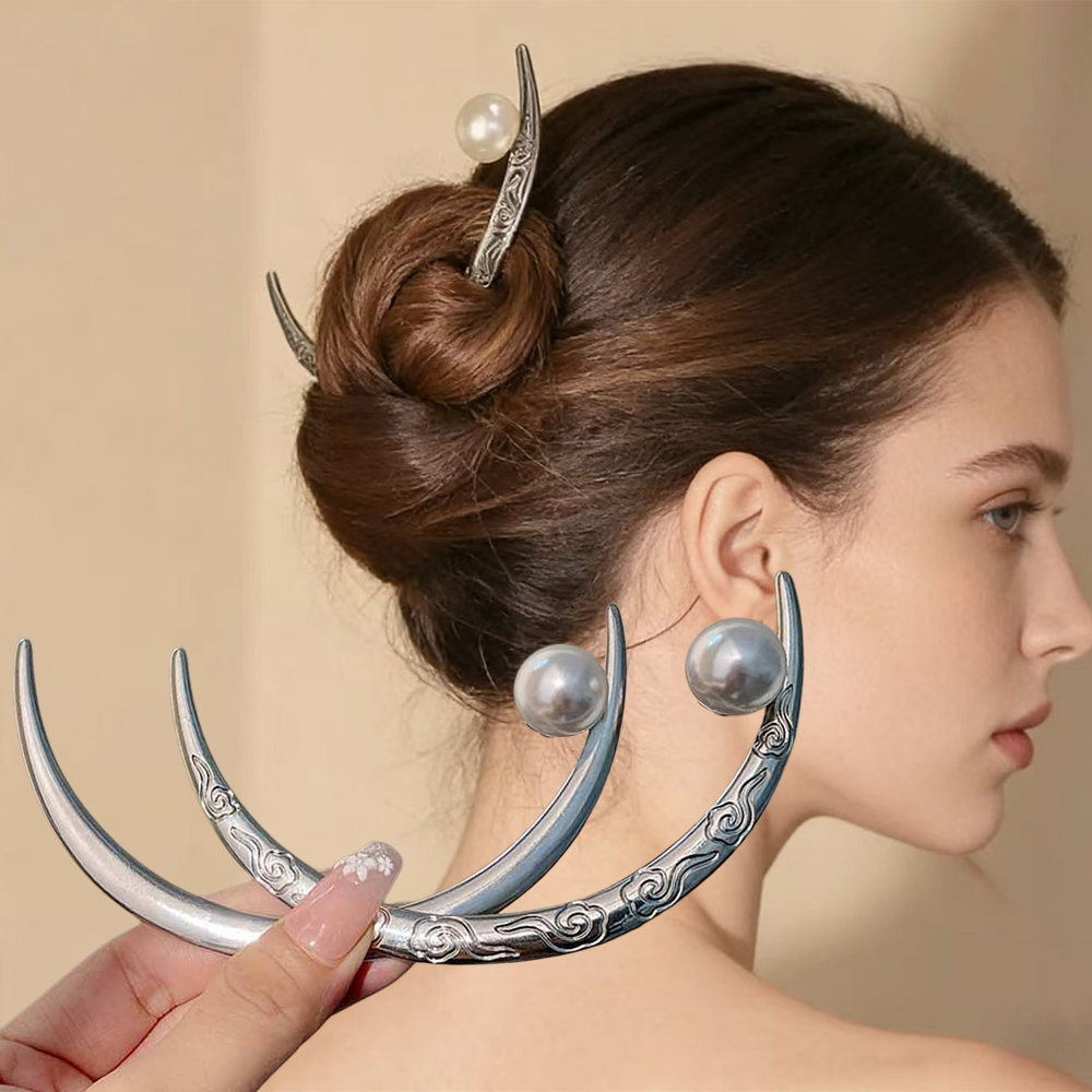 กิ๊บติดผมรูปไข่มุก รูปพระจันทร - Women Accessories On Sale บทวิจารณ์และราคา