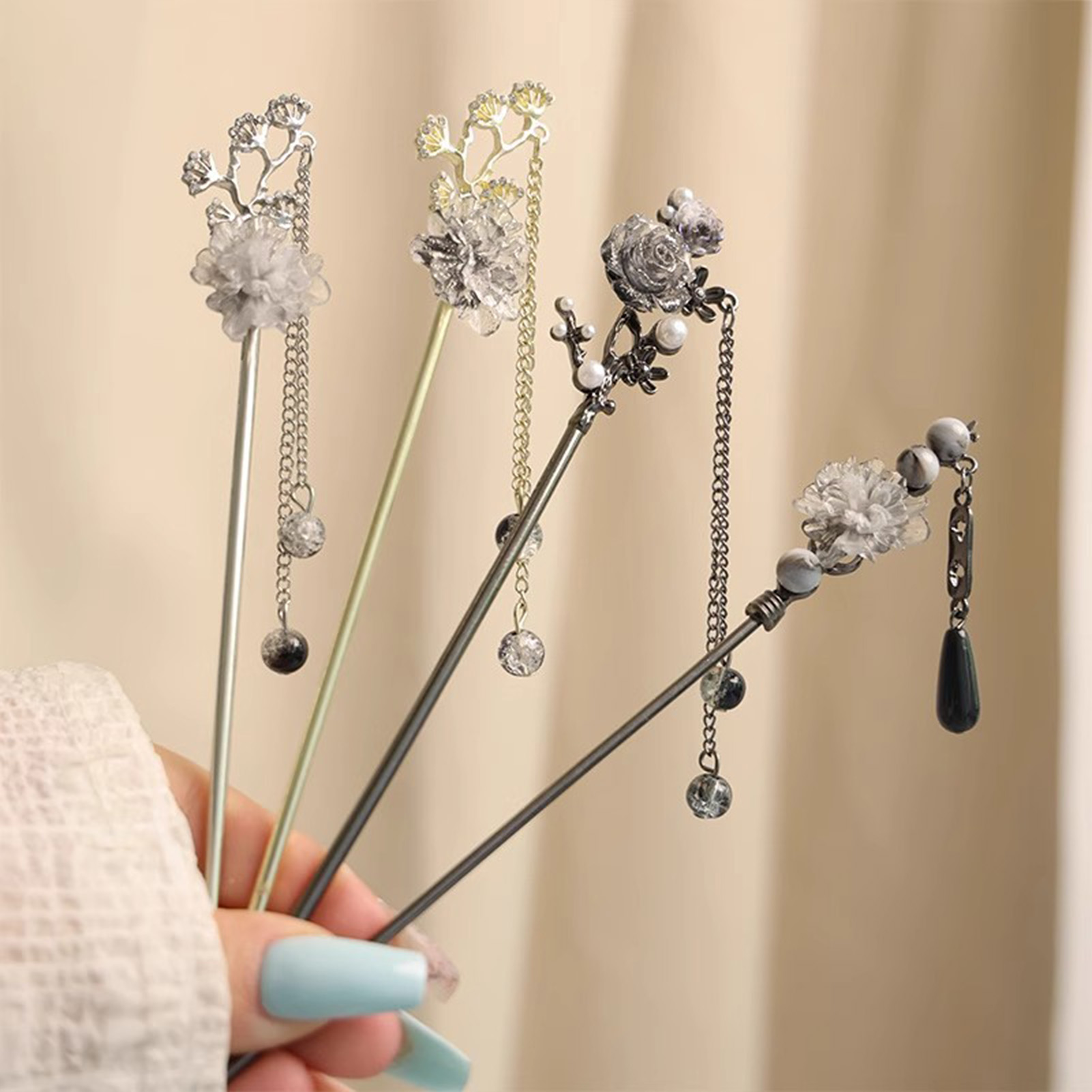 กิ๊บติดผมรูปดอกไม้สุดหรู วัสดุ - Women Accessories On Sale บทวิจารณ์และราคา