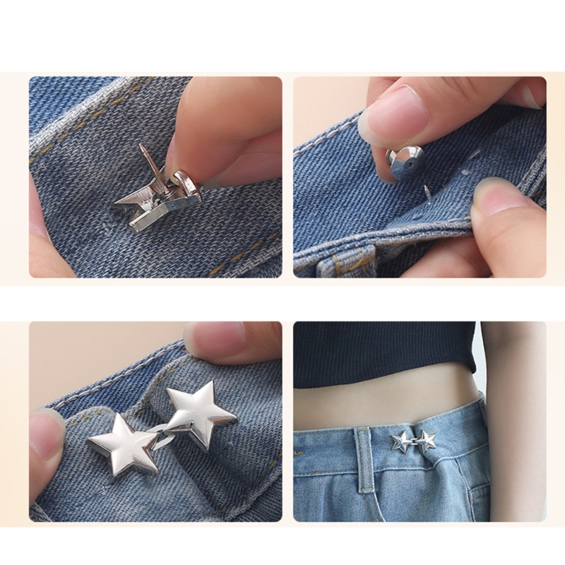 กระดุมรัดเอวปรับได้1ชุดกระดุมก - Women'S Jeans Accessories บทวิจารณ์และราคา