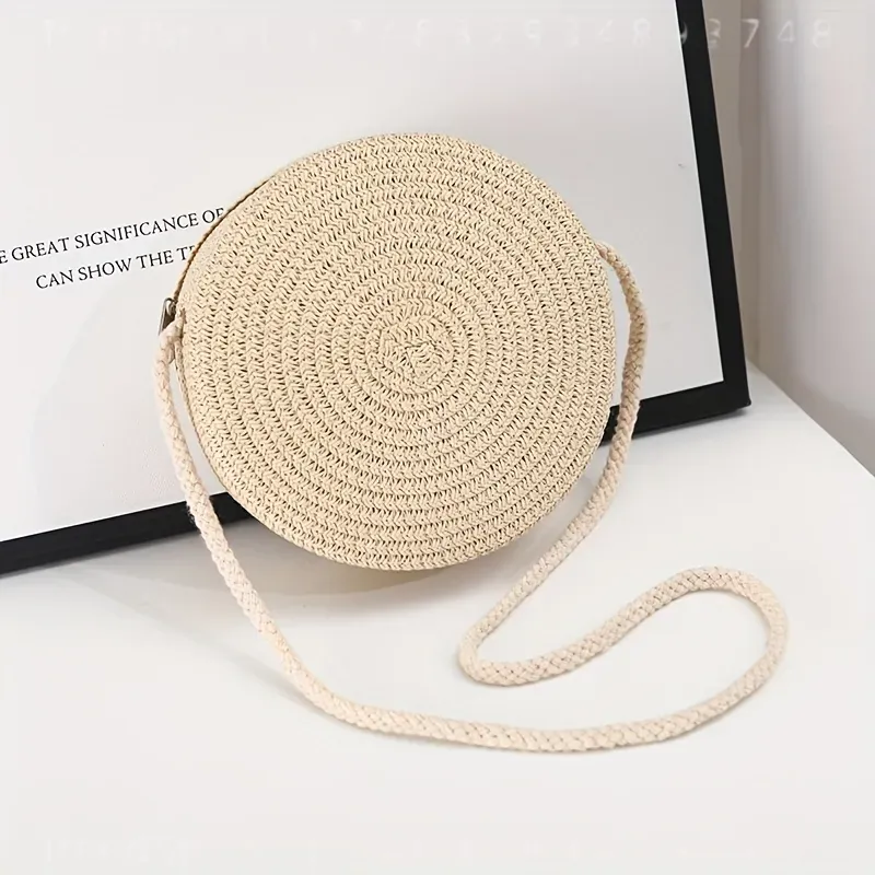 กระเป๋าสะพายข้างทรงกลมสานจากหว - Women Accessories Bag บทวิจารณ์และราคา